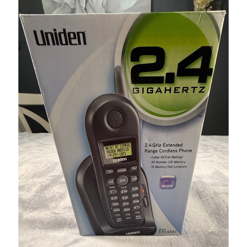 Uniden EXI4561 24 GHz Extended Range Cordless Phone Caller‎ ID Memory NIB